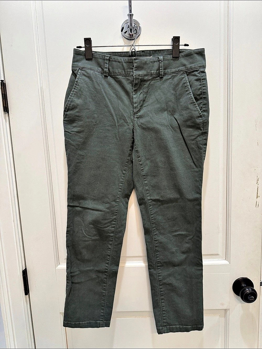 LOFT Straight Leg Ankle Pants in Green Size 6P